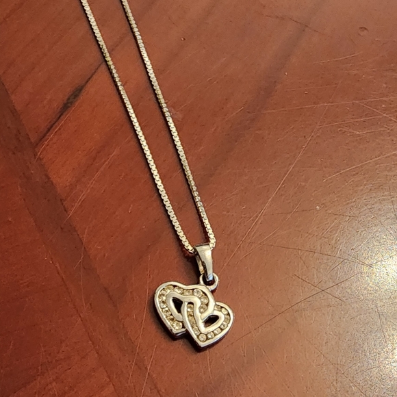 Double 💕 hearts sterling silver necklace - Picture 10 of 13